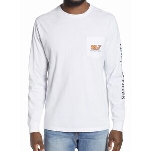 Vineyard Vines Pocket T-Shirt Men's XL Long Sleeve Graphic Basketball Whale
